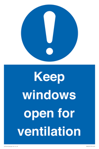 Keep windows open for ventilation